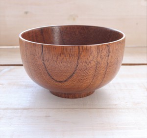 温かい・冷たい物も木の素材で！【木製・自然杢系】/wooden bowl/布袋丼　天然木　スリうるし14cm