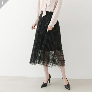 Ladies SALE【スカート】レース　パターン　Aライン　ルーズフィット　シンプル　ロング　スカート　skirt