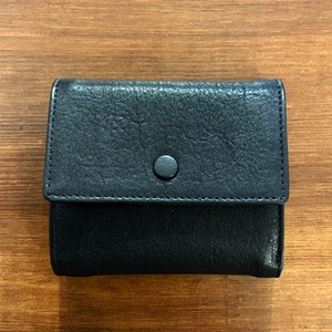 Bifold Wallet Cattle Leather black Buttons