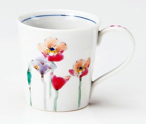 Kutani ware Mug Poppy Porcelain Made in Japan