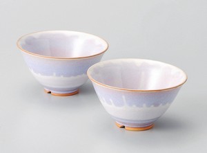 椿秀窯　リズム　飯茶碗ペア【日本製  陶器  萩焼】