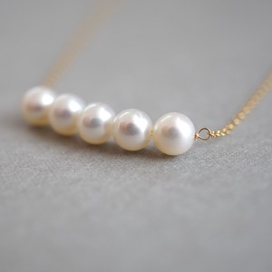 〔14kgf〕パールラインネックレス 5　(pearl necklace)