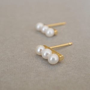 〔Silver925〕スティックパールピアス（pearl pierced earrings）