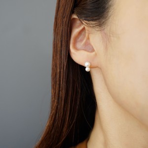 〔14kgf〕淡水パールダブルピアス (pearl pierced earrings)