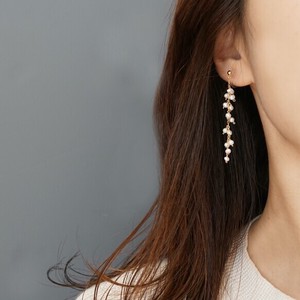〔14kgf〕淡水パールランダムノンホールピアス　(イヤリング) (pearl  earrings)
