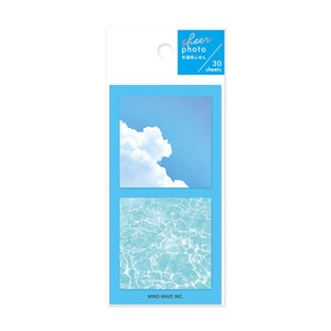 Sticky Notes Blue Sheer Photo Stick Markers