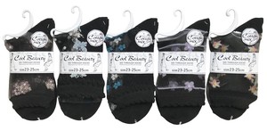Crew Socks Pattern Assorted Spring/Summer Socks Cotton Blend