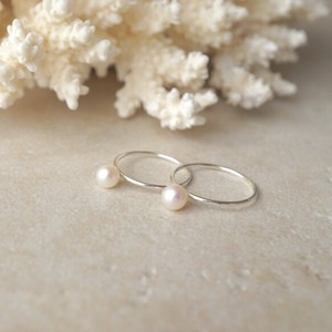 Silver-Based Pearl/Moon Stone Ring