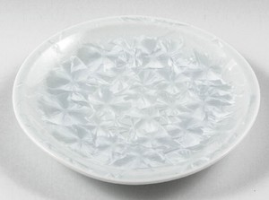 陶あん窯　花結晶（白）　銘々皿【日本製  磁器  京焼・清水焼】