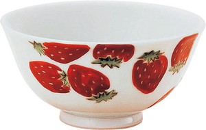 Kutani ware Rice Bowl Porcelain Strawberry Made in Japan