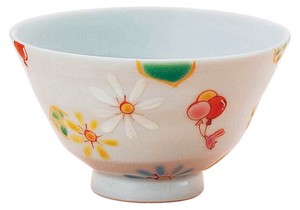 Kutani ware Rice Bowl Porcelain Sunny spot Made in Japan
