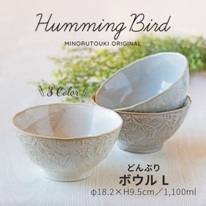 Mino ware Donburi Bowl bird M Made in Japan