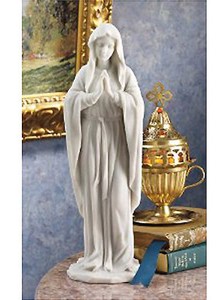 即納！クリスマス用！大理石風 聖母マリア像 彫像 彫刻高さ 約29cm キリスト教美術 宗教彫刻（輸入品