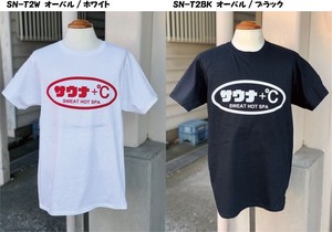 サウナ【 Tシャツ オーバル 全2色 / ホワイト・ブラック 】 SN-T2