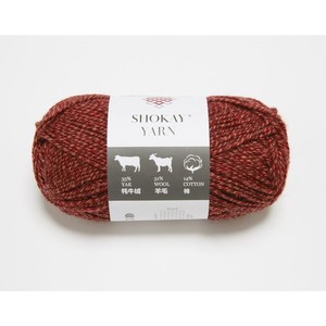 SHOKAY / 毛糸「エンカウンターヤーン」（ゴジベリーレッド、50g）ウール51%、 ヤク35％、コットン14％
