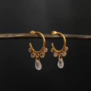 Pierced Earrings Silver Post sliver 18-Karat Gold