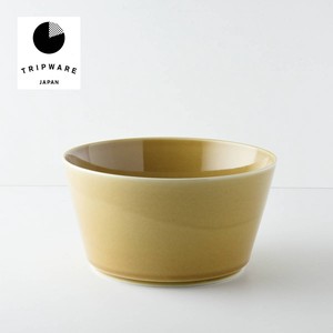 Mino ware Donburi Bowl Trip Caramel Straight Western Tableware Made in Japan