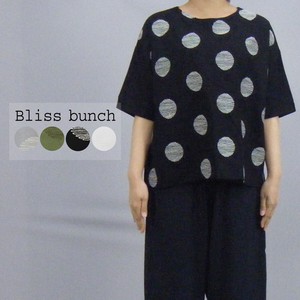 Button Shirt/Blouse Pullover Crew Neck Circle Embroidery Cotton Linen