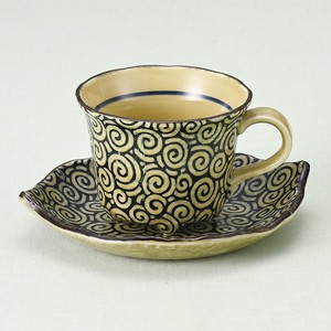 コーヒーカップ&ソーサー うず唐草 陶器 日本製 美濃焼
