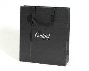 クチポール（Cutipol）　紙袋　黒ロゴ　30×35×10cm