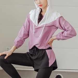 Women's Activewear Lavender Bicolor Hooded Ladies'