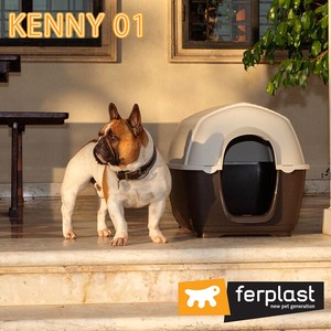 ペット用 屋外 プラスチックハウス  ケニー 01 小型犬用