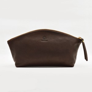 Pouch Brown Genuine Leather Ladies' Men's Simple