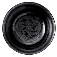 麺のうつわ 黒釉銀竜紋 6.3寸高台丼 ［日本製 美濃焼］