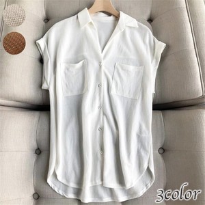 EC0259 ポロシャツ フレンチスリーブ 半袖 夏 ブラウス 襟付き