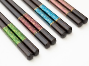 Chopsticks Hemp Leaves 4-colors Made in Japan