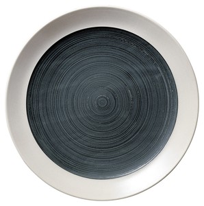 Mino ware Main Plate Sarasa black M Made in Japan