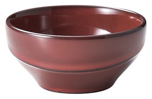 Mino ware Side Dish Bowl Red M Vintage Made in Japan