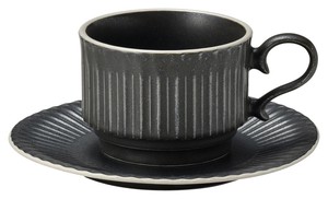 Mino ware Cup & Saucer Set Coffee Cup and Saucer black Made in Japan