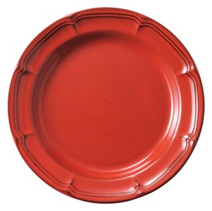 Mino ware Main Plate Red M Vintage Made in Japan