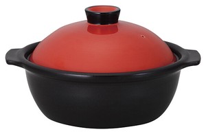 Mino ware Pot Red black 3-go Made in Japan