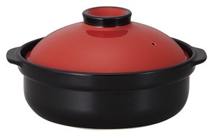 Mino ware Pot Red black 6-go Made in Japan