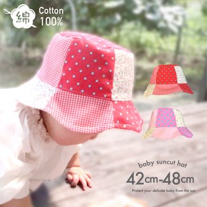 婴儿帽子 粉色 拼布 花卉图案