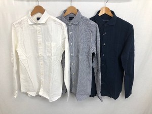 【2020春夏商品】シアサッカー長袖ワイドカラーシャツ