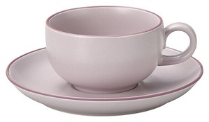 Mino ware Cup & Saucer Set Pink Saucer Made in Japan