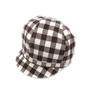Babies Hat/Cap Brown Checkered