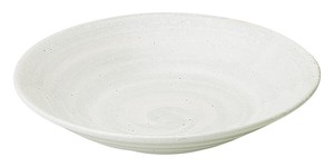 [美濃焼] 白萩 ﾘｯﾌﾟﾙ7.5皿 [食器 日本製]