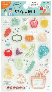印章 蔬菜 WORLD CRAFT 手帐 透明印章