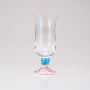 【日本製】九谷和グラス　冷酒グラス（無地）花のタペストリー
