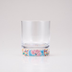 【日本製】九谷和グラス　ロックグラス　花のタペストリー