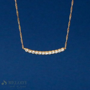 Gold Chain Necklace Gold Pkate Finish Jewelry Rhinestone Made in Japan