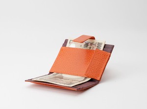 ＜イタリアンレザードラーロ使用＞マネークリップ　二つ折り財布　日本製