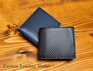 Bifold Wallet Bicolor Leather Men's Simple