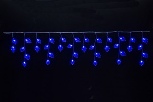 LEDリーフカーテンライト（ブルー&ホワイト）　【クリスマス】【イルミネーション】