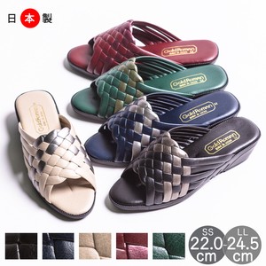 日本製 すりっぱ サンダル 編み込み つっかけ  / 靴 レディースシューズ 婦人靴
