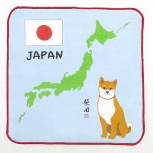【日本製】ジャパンシバタガーゼタオル（しばたさん）犬